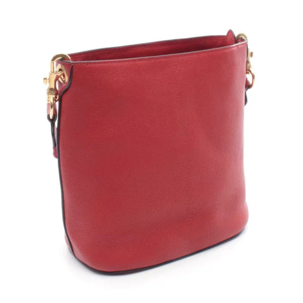 Miu Miu Shoulder Leather Red Bag Madras Red